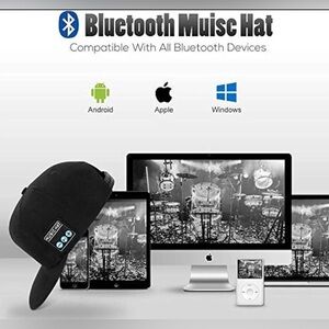 Bluetooth Music Hat with built-in Wireless Speaker - Snapback Navy